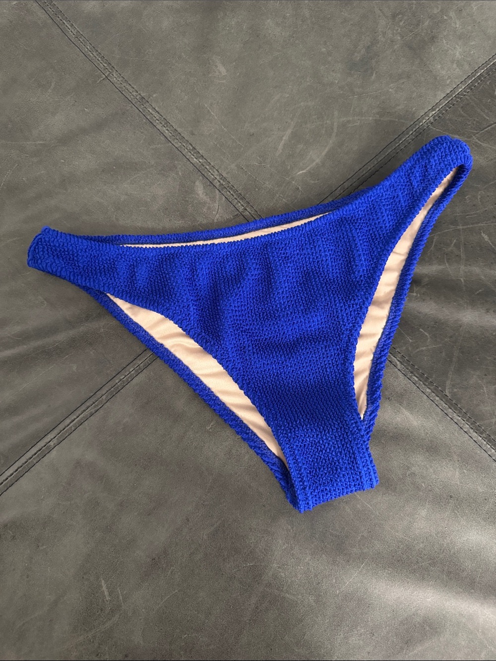 Shade & Shore Royal Blue Textured Bikini Bottom